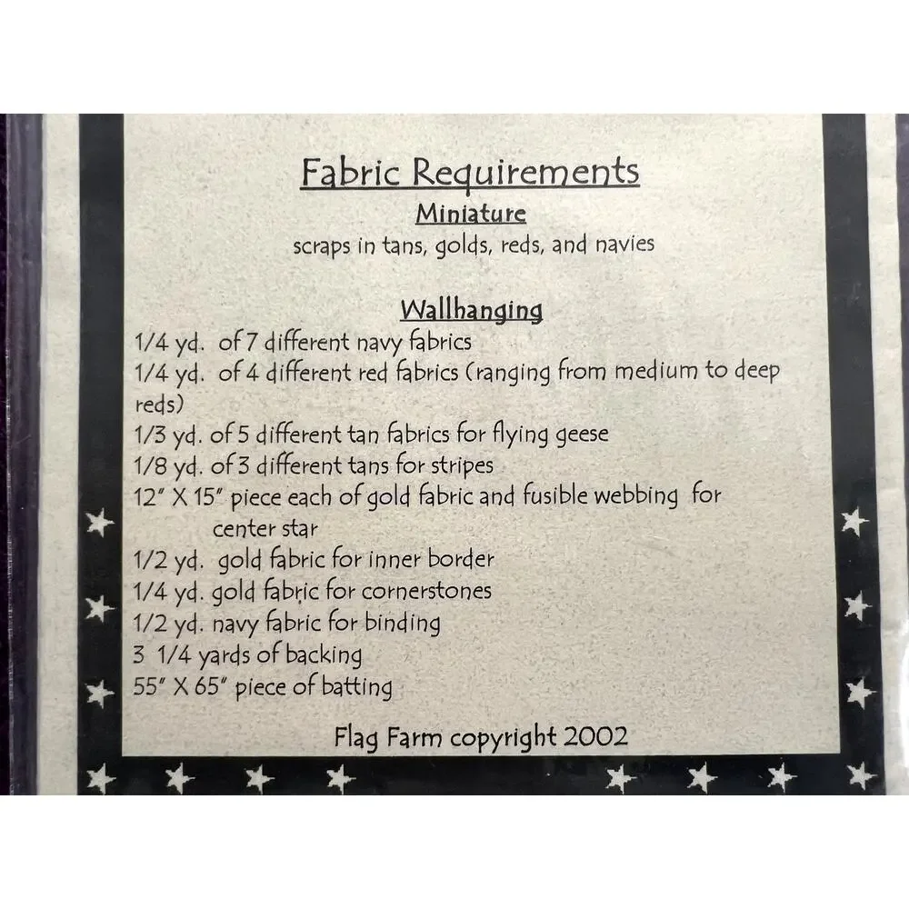 quilt pattern flag farm quilt flight of honor miniature and wall hanging